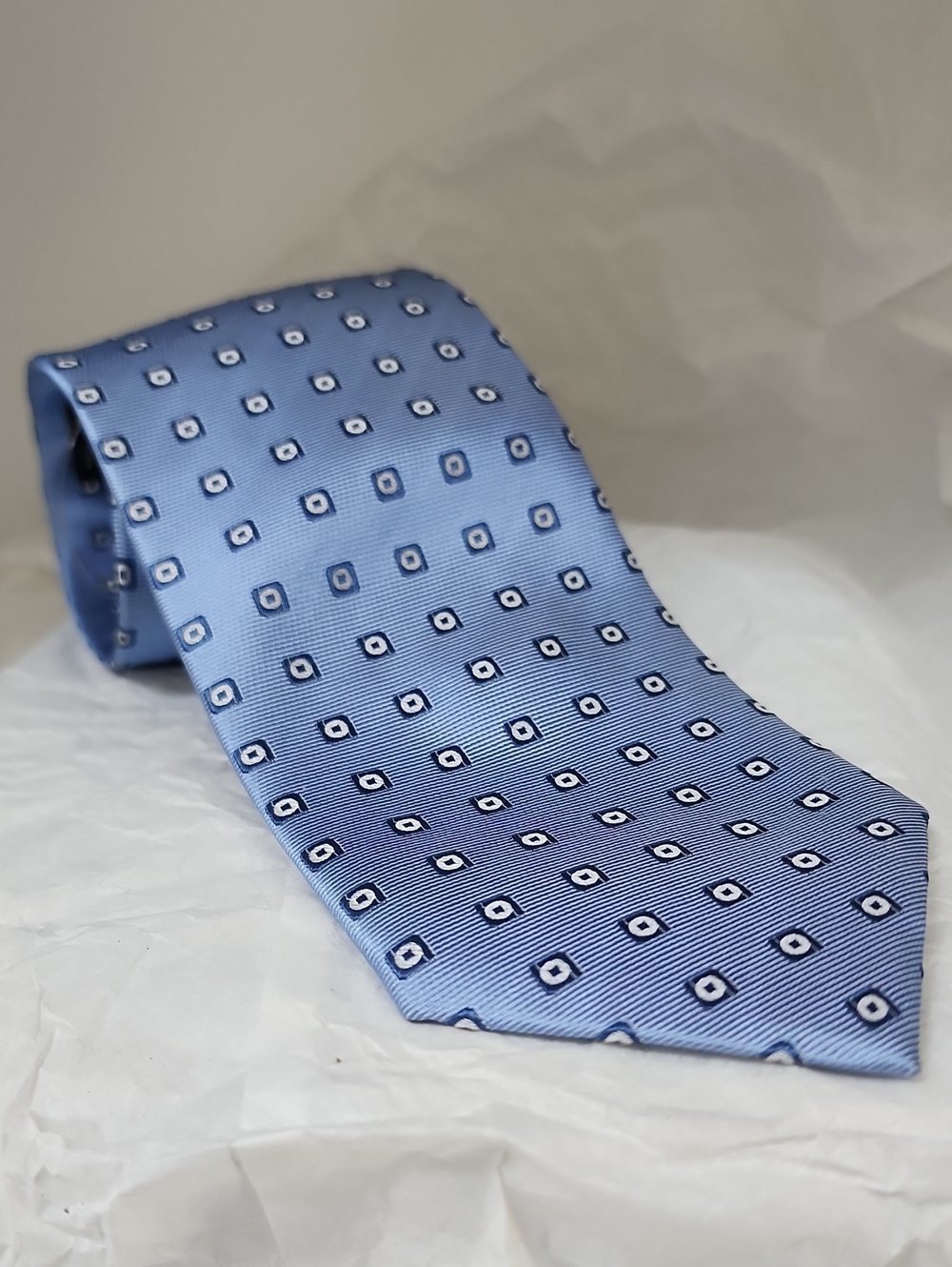 Yves Saint Laurent Classic Light Blue Patterned Men's Tie